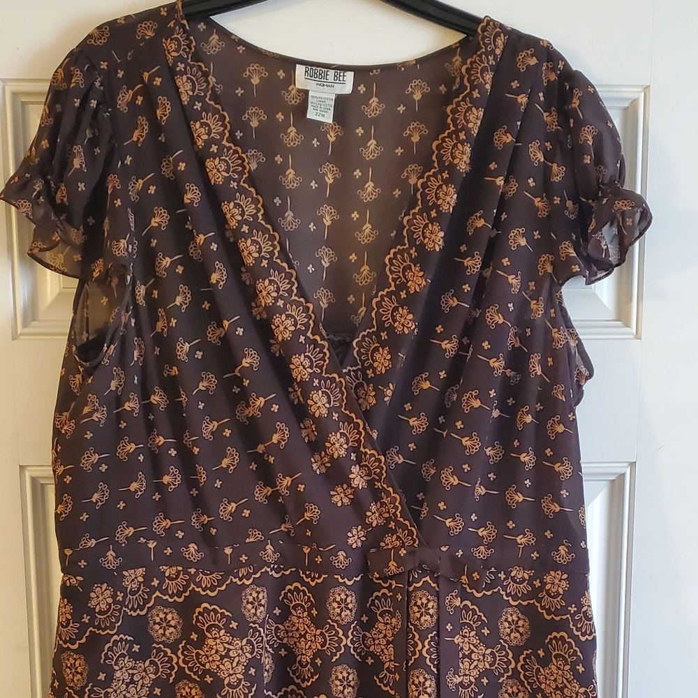 💜 ROBBIE BEE short sleeves dress in Size 22W